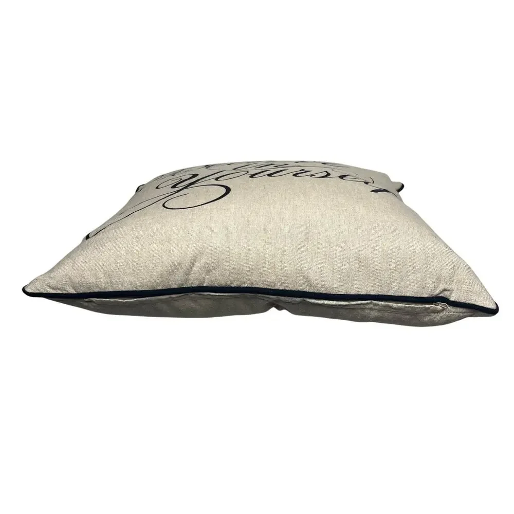Newport Layton Believe in Yourself Pillow Cotton Linen Look Feather Insert 20x20